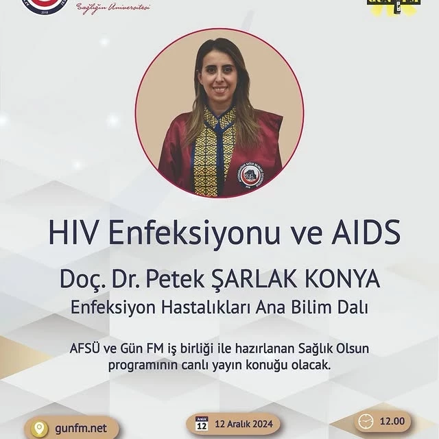 Doç. Dr. Petek Şarlak Canlı Yayın Konuğu Olacak