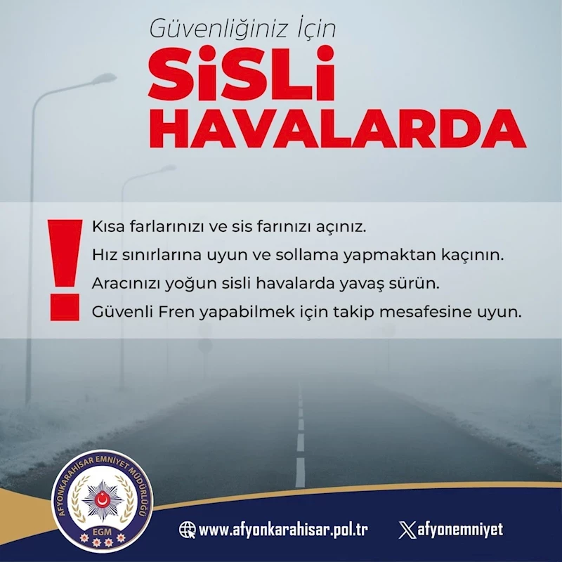 Trafikte Dikkat: Sisli ve Buzlu Havada Güvende Kalın