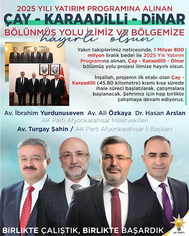 Çay-Karaadilli-Dinar Yolu Projesi: Afyonkarahisar