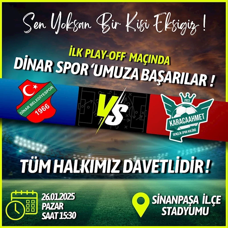 Dinar Belediye Spor Play Off Heyecanına Hazır